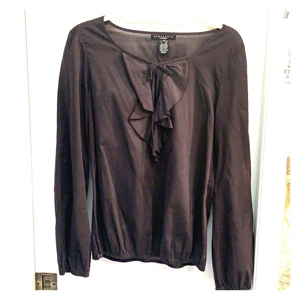 Sanctuary slate gray M cotton shirt like new